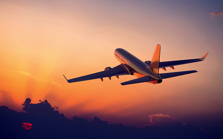 airplane-flight-sunset-wallpaper-preview
